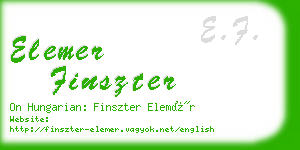 elemer finszter business card